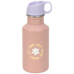 Gourde pour enfant inox pattern party rose et lilas