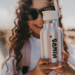 Gourde stripe rose (350 ml)