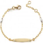 Gourmette maille forat 12 + 2, 5 cm (or jaune 375)