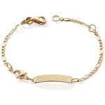 Gourmette rectangle dauphin (or jaune 375�)