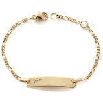 Gourmette rectangle etoile (or jaune 375�)