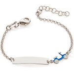 Gourmette vespa bleu 12 + 2, 5 cm (argent) Gourmette vespa bleu 12 + 2, 5 cm (argent)