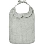 Grand bavoir soft bambou et gaze de coton vert de gris Grand bavoir soft bambou et gaze de coton vert de gris
