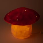 Grande lampe veilleuse champignon brique rouge