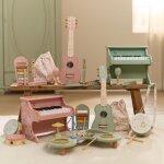 Guitare verte en bois safari friends