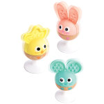 Lot de 3 hochets � ventouse animaux