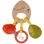 Hochet en bois les amis dinos