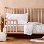 Housse de couette en coton bio yukari peach (100 x 140 cm)