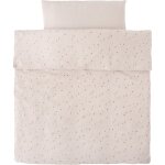 Housse couette en mousseline bali, moka & snow (100x140 cm) - reconditionn�