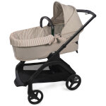 Housse de nacelle et drap housse pour nacelle pralin� vichy rayures moka