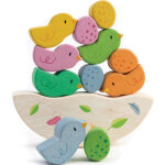 Jeu d'�quilibre b�b�s oiseaux en bois