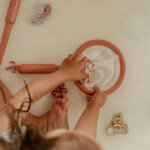 Jeu de bain p�che � la ligne rose