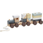 Train blocs de construction avec cubes naturel