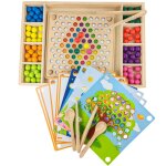 Jeu de cr�ation et d'adresse avec billes en bois