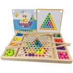 Jeu de cr�ation et d'adresse avec billes en bois