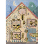 Tableau d'activit�s maison des lapins (40 x 30 cm)