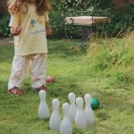 Jeu de quilles paillettes multicolore