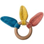 Anneau de dentition en bois happy