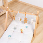 Jouets pour arche d'activit�s teddy beige et �cru (4 pi�ces)
