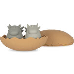 Jouet de bain en silicone oeuf de dino