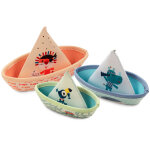 Lot de 3 jouets de bain bateau jungle