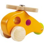 Jouet en bois hlicoptre jaune
