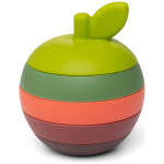 Jouet de dentition en silicone pomme vert et rouge