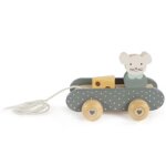 Jouet  tirer en bois poppy