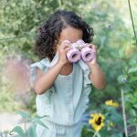 Jumelles en bois fsc fairy garden rose