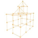 Kit de construction cabane d'intrieur 1001 cabanes - pack castor 111 pices