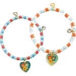 Kit de cration de bracelets enfilage coeur