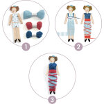 Kit diy 5 poup�es chasse - tracas � cr�er