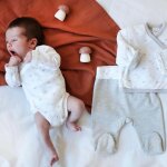 Kit de naissance gris chin� 3 pi�ces (3 mois)