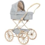 Landau pour poupe blue check
