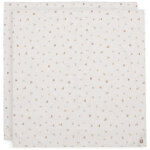 Lot de 2 maxi - langes en coton animal friends (115 x 115 cm)