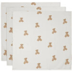 Lot de 3 langes en gaze de coton teddy bear (70 x 70 cm)