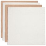 Lot de 4 langes en coton biscuit - ivory (70 x 70 cm)
