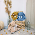 Lapin doudou pantin beige sable (42 cm)
