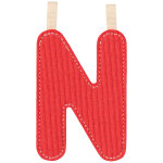 Lettre phosphorescente en tissu � suspendre n rouge