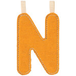 Lettre phosphorescente en tissu � suspendre n jaune