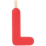 Lettre phosphorescente en tissu � suspendre l rouge
