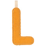 Lettre phosphorescente en tissu � suspendre l jaune