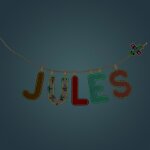 Lettre phosphorescente en tissu � suspendre l jaune