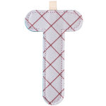 Lettre en tissu � suspendre r�versible t (9, 5 cm)