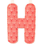 Lettre en tissu � suspendre r�versible h (9, 5 cm)