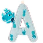 Lettre en tissu  suspendre rversible a marius (9, 5 cm)
