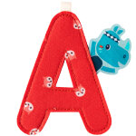 Lettre en tissu � suspendre r�versible a marius (9, 5 cm)