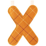 Lettre en tissu � suspendre r�versible x (9, 5 cm)