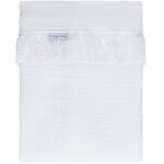 Drap de berceau avec volant calm blanc (80 x 100 cm)