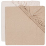 Lot de 2 draps housses en jersey blush - wild rose (60 x 120 cm)